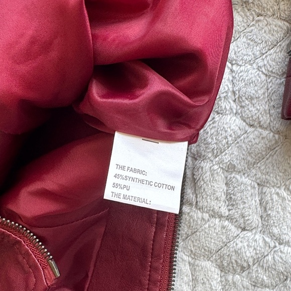 Chouyatou Women's Studded Jacket in Red Size M - Picture 9 of 12